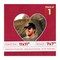 Red Suede Mat Board for 11x11 Frames - Heart Opening for 7x7 Photos